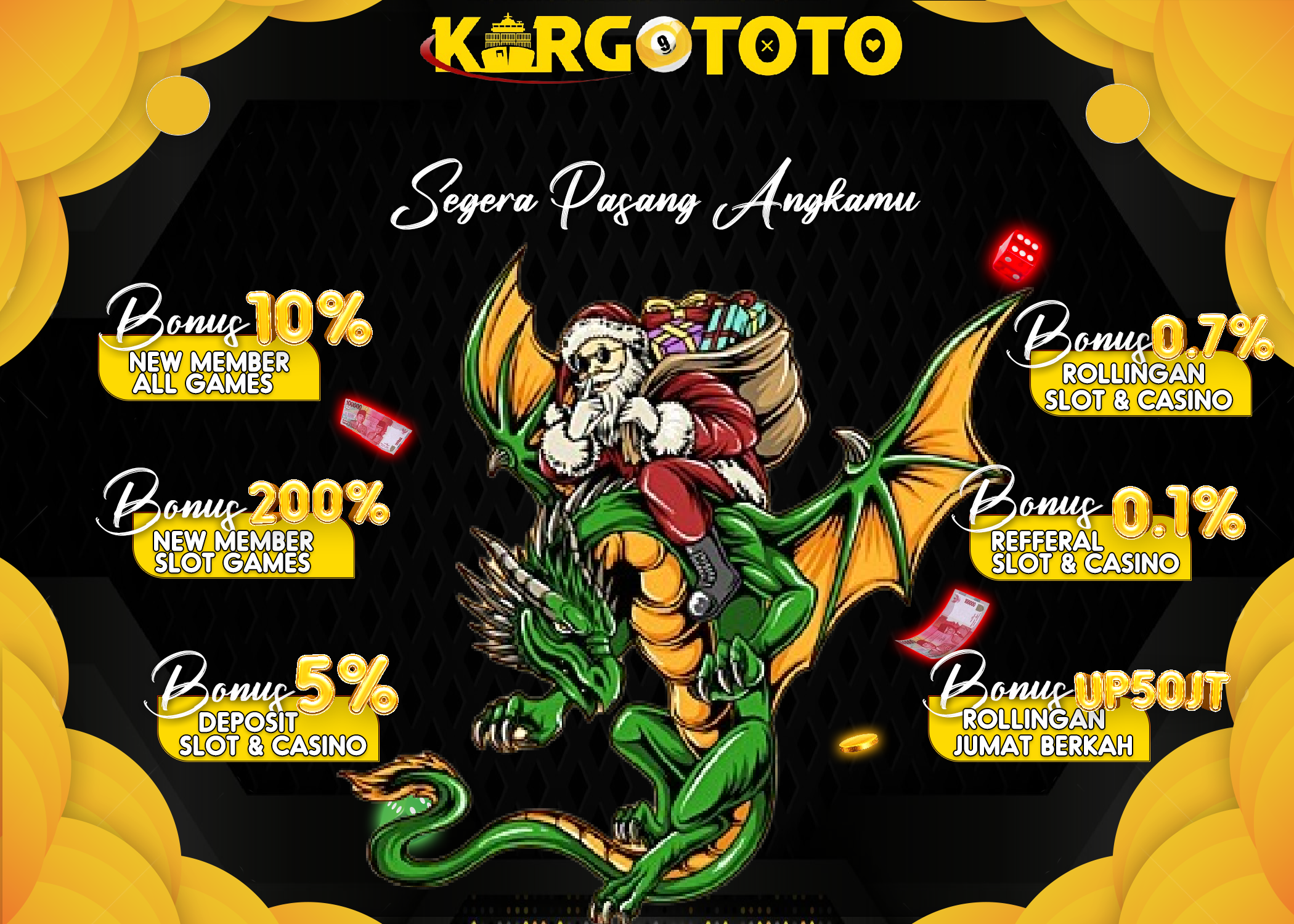 KARGOTOTO : SITUS TOTO TOGEL 4D RESMI BET 100 PERAK HADIAH DISKON TERTINGGI 