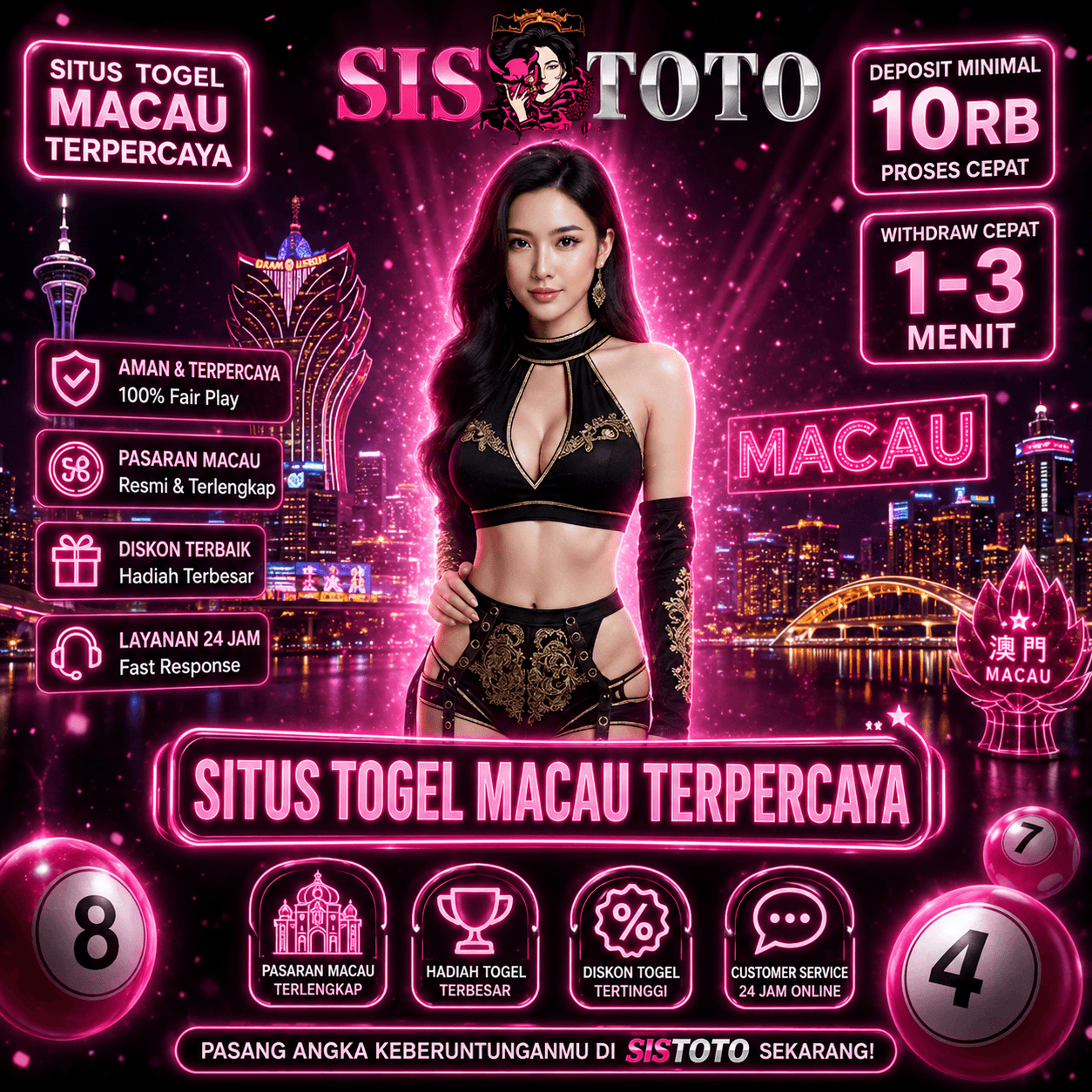 SISTOTO ⚡ Situs Toto Macau Elite 2026 dengan Nuansa Pink Luxury & Withdraw Kilat