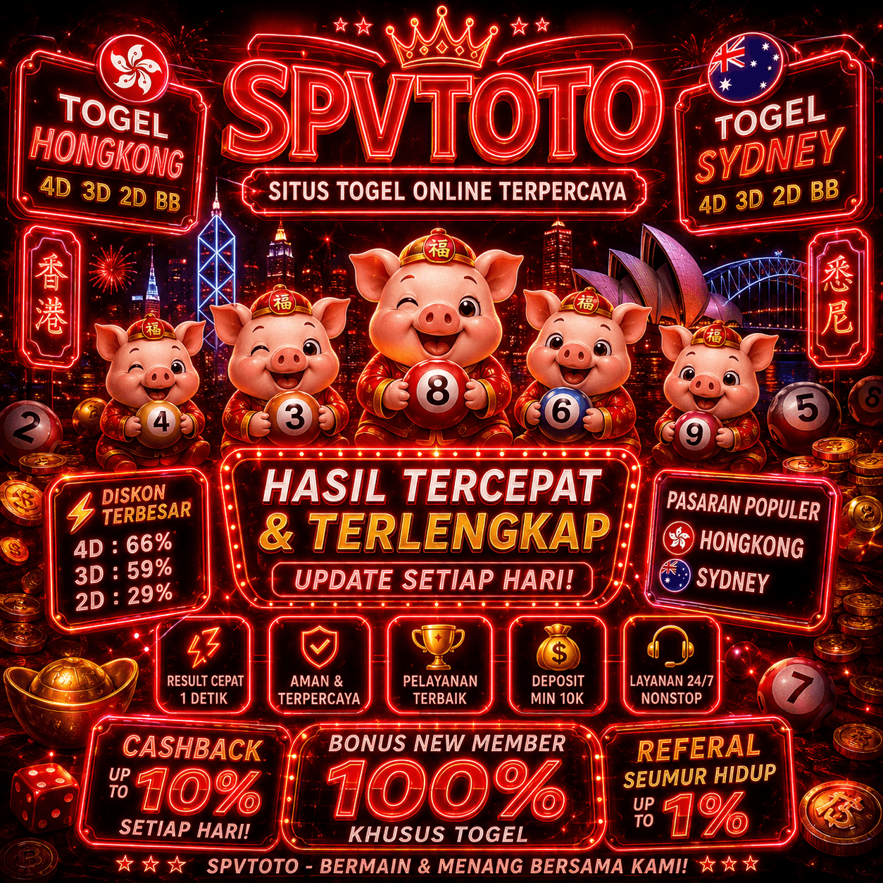 SPVTOTO - Pasaran Hongkong dan Sydney dengan Data Lengkap