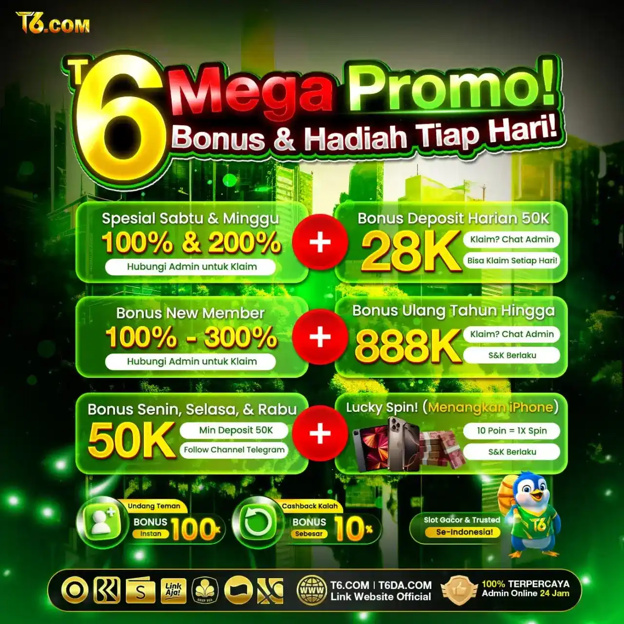 T6 Slot Login & Daftar Akun Resmi dengan Bonus Harian