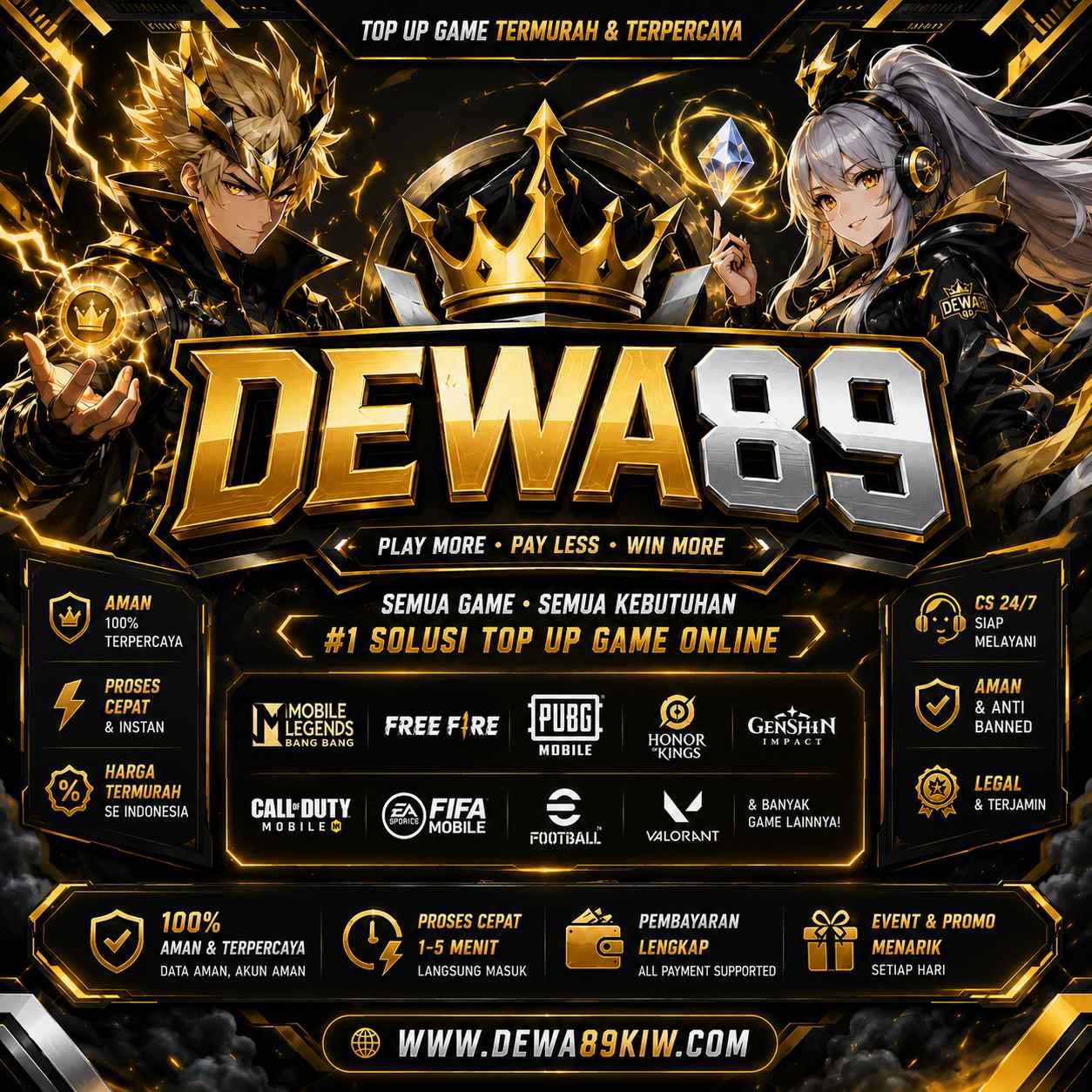 DEWA89 Top Up Diamond Murah & Akses Game Seru by Hey siriusly