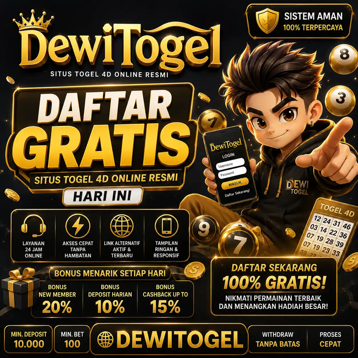 DEWITOGEL - Daftar Gratis Situs Togel 4D Online Resmi Hari Ini by Hey siriusly